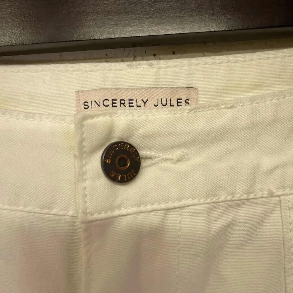 New Size 9 Woman's Sincerely Jules White‎ Jeans waist 31 inches Preppy Academia
